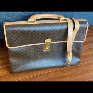 Authentic Celine Vintage coated canvas briefcase